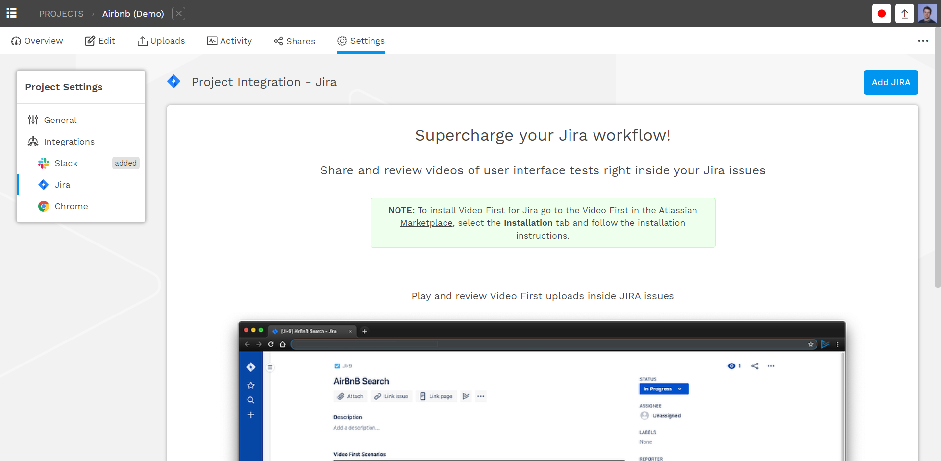 Video first for jira 3 Video first for jira 3